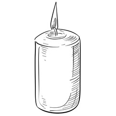 candle handdrawn illustration