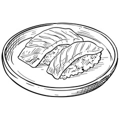 sushi handdrawn illustration