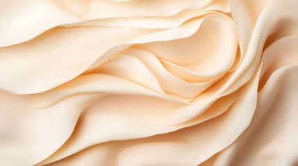 Obraz premium Cream Beige Fabric Draped Texture Abstract Background