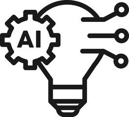 Obraz premium AI Lightbulb