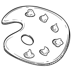 paint color palette handdrawn illustration