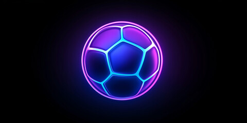 Naklejka premium soccer ball vector on black background