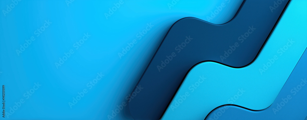 Aufkleber smooth blue waves create modern design that enhances sales efficiency and speed in any digital proje