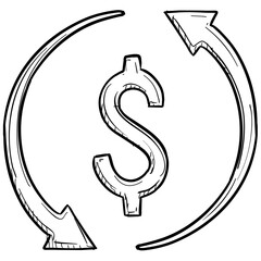 cashback handdrawn illustration