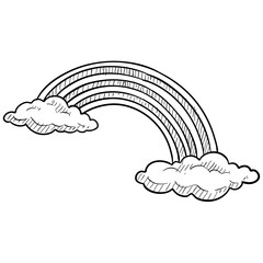 rainbow handdrawn illustration