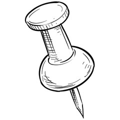 pin handdrawn illustration