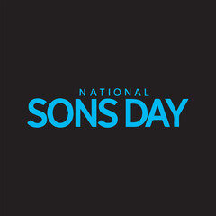 National Sons and Daughters Day Celebration Design,Cute Baby Footprint Illustration for Sons and Daughters Day,Minimalist Typography Design for National Sons and Daughters Day