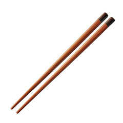 Elegant brown chopsticks angled design minimalist art