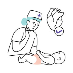 Checkup vector colored minimal illustration. EPS 10 file