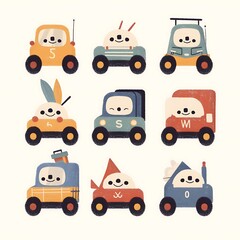 Cute Cartoon Vehicles
