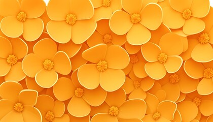 Bright Yellow Floral Pattern