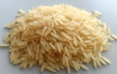 Light Brown Rice Grains Close Up