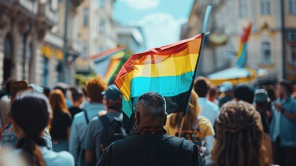 The colorful pride parade.
