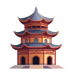Obraz premium Majestic Asian Pagoda Tranquil Temple Peaceful Architecture