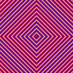 Surreal Red, Blue and White Striped Pattern Shaped as Square Background