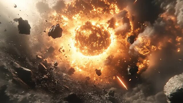Celestial explosion, cosmic destruction
