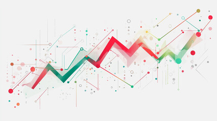 Abstract white background with Colorful circle lines. Digital future technology . Abstract business connection of lines from nodes innovation of communication poster, rsvp moderncard.Valentine's Day

