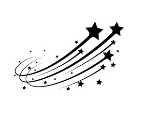 shooting star. illustration of a comet tail or star trail.vector eps