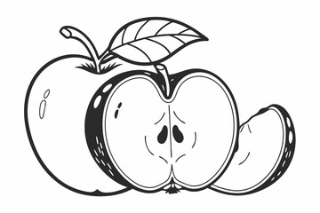 vector illustration of an apple