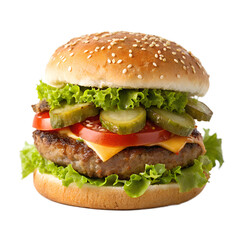 Petty Burger isolated on transparent background