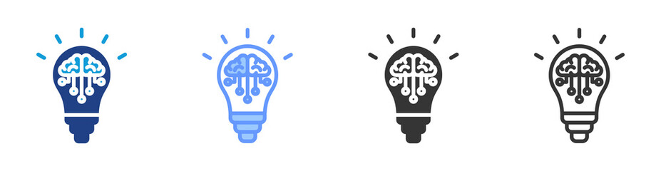 Idea icon set multiple style collection