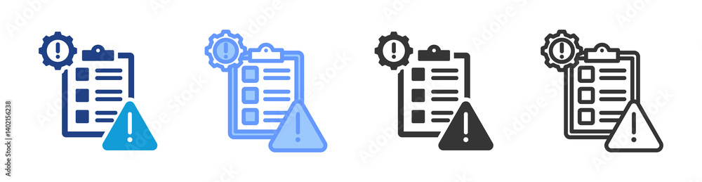 Poster Contingency icon set multiple style collection