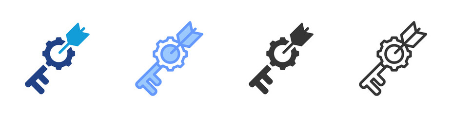 Key Point icon set multiple style collection