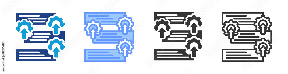 Poster Prioritize icon set multiple style collection