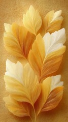 Fototapeta premium Autumn Leaves Golden Hues Nature Macro Photography High Resolution Texture Detailed Cl