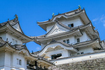 青空と伊賀上野城の風景 三重県伊賀市 日本