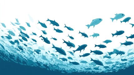 Fototapeta premium abstract blue background with butterflies