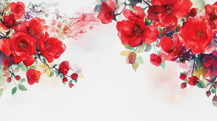 Elegant wedding invitation card background . Minimal hand painted watercolor botanical flowers texture template background. Design for wedding, vip cover, poster, rsvp moderncard.Valentine's Day

