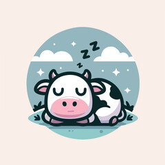cute cow image vector