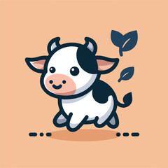 cute cow image vector