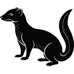 Obraz premium mongoose standing silhouette