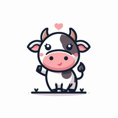 cute cow image vector