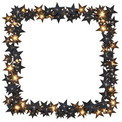 Star Frame Border: Design Element on Transparent  background