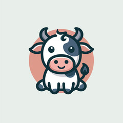 cute cow image vector
