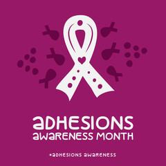 Adhesions Awareness Month, Vector Illustration Awareness Design.
