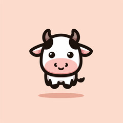 cute cow image vector