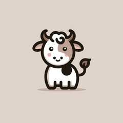cute cow image vector