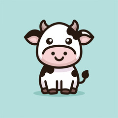 cute cow image vector