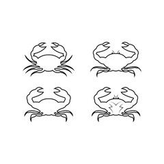 crab icon vector illustration template design