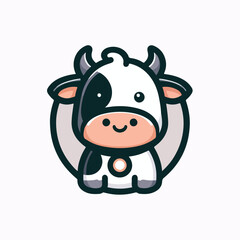 cute cow image vector