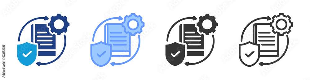 Poster Guidelines icon set multiple style collection