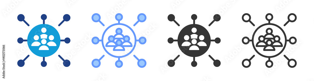 Poster Talent Pool icon set multiple style collection
