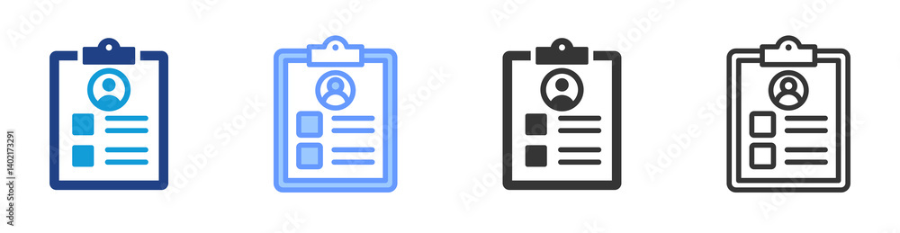 Aufkleber Reporting icon set multiple style collection