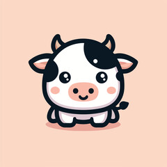 cute cow image vector