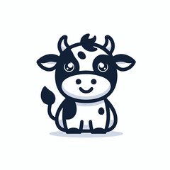 cute cow image vector