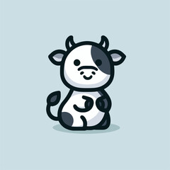 cute cow image vector